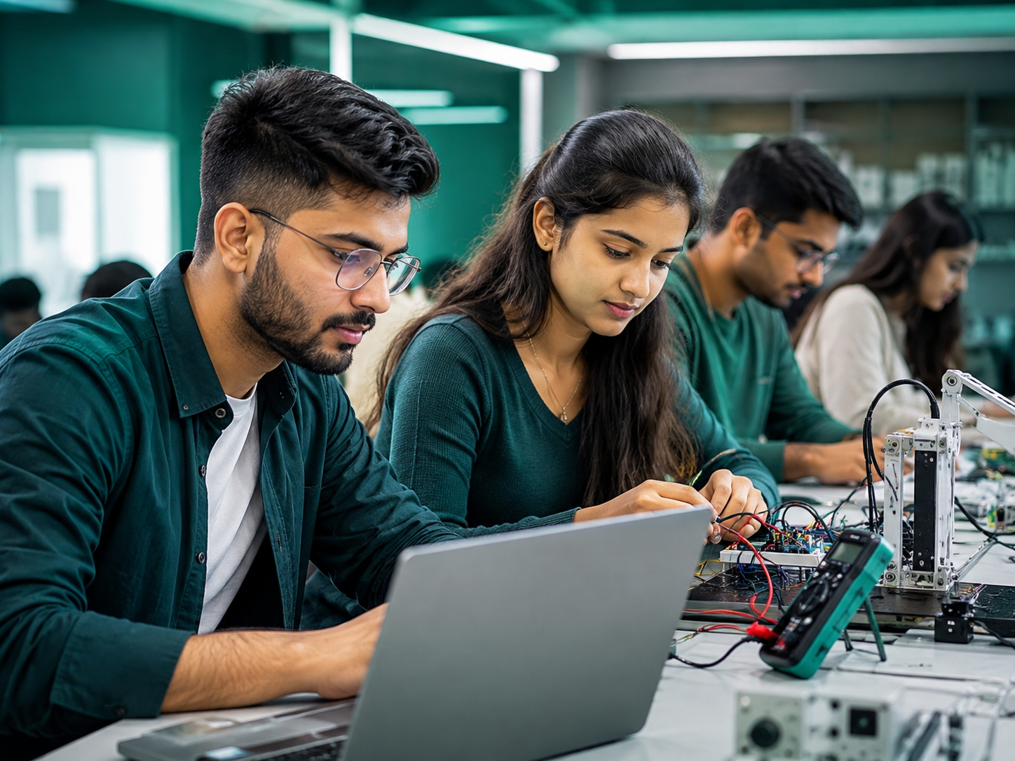 Students engaged in practical learning
